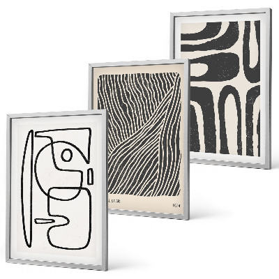 Composição de quadros moderna Padrões abstratos, linhas e texturas