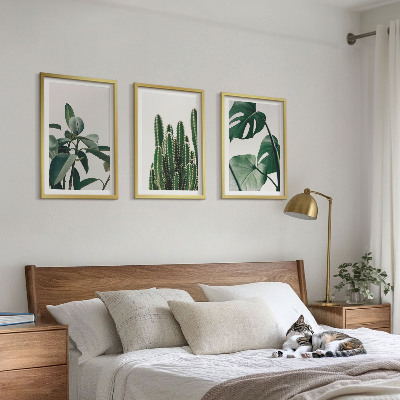 Composição de quadros moderna Plantas tropicais com estética peculiar