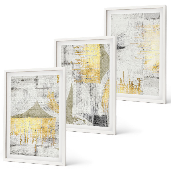 Conjunto de quadros para sala de estar Padrões abstratos de pintura moderna