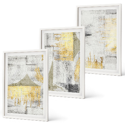 Conjunto de quadros para sala de estar Padrões abstratos de pintura moderna