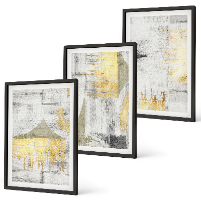 Conjunto de quadros para sala de estar Padrões abstratos de pintura moderna