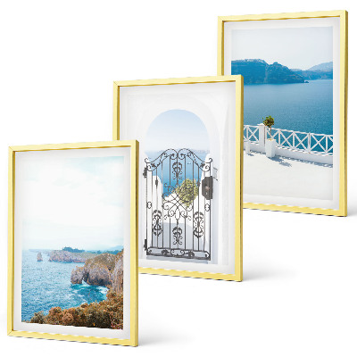 Conjunto de quadros para sala de estar Arquitetura marítima da Grécia