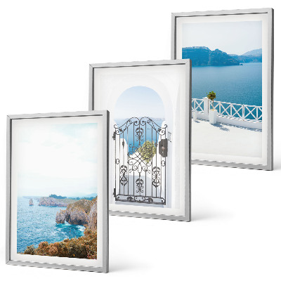 Conjunto de quadros para sala de estar Arquitetura marítima da Grécia