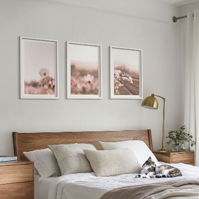 Composição de quadros moderna Prados de flores silvestres, paisagens de verão