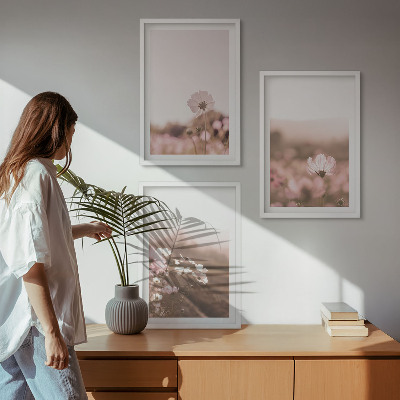 Composição de quadros moderna Prados de flores silvestres, paisagens de verão