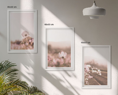 Composição de quadros moderna Prados de flores silvestres, paisagens de verão