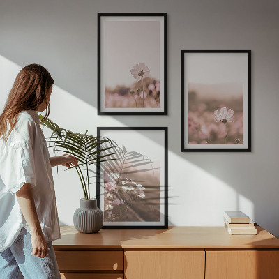 Composição de quadros moderna Prados de flores silvestres, paisagens de verão