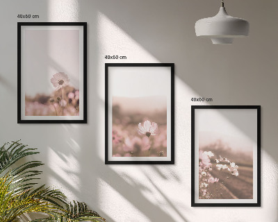 Composição de quadros moderna Prados de flores silvestres, paisagens de verão