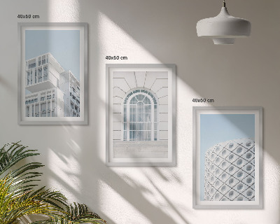 Conjunto de quadros para sala de estar geometria da arquitetura moderna