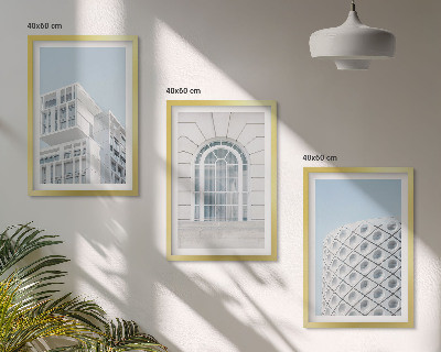 Conjunto de quadros para sala de estar geometria da arquitetura moderna