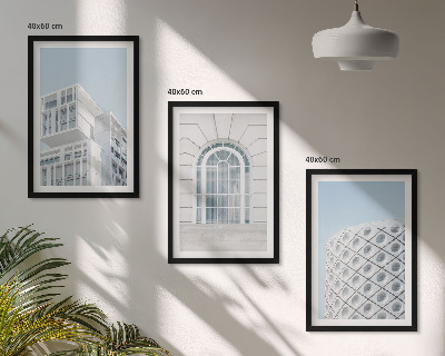Conjunto de quadros para sala de estar geometria da arquitetura moderna