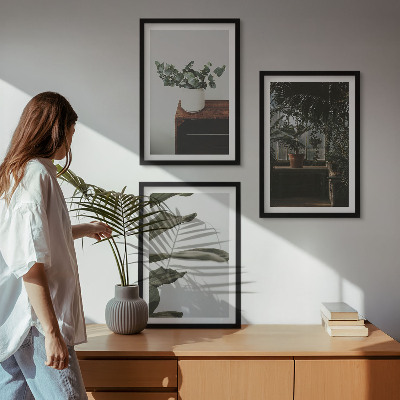 Composição de quadros moderna Plantas rústicas em vasos