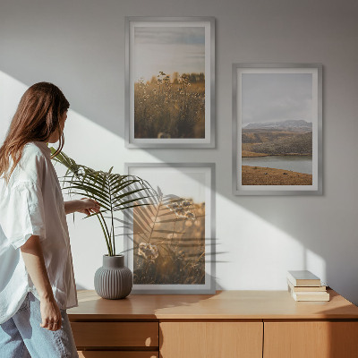 Composição de quadros moderna Paisagens, prados, montanhas, lago