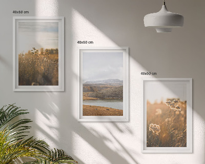 Composição de quadros moderna Paisagens, prados, montanhas, lago