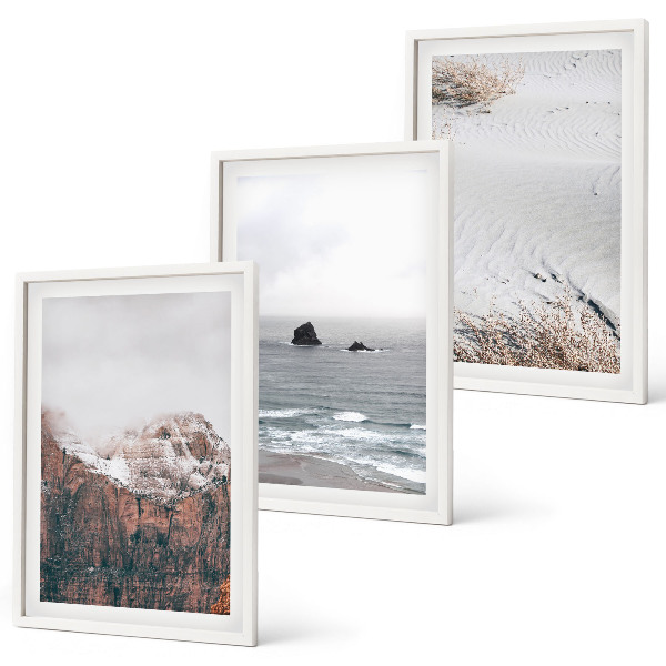 Composição de quadros moderna Montanhas, nuvens, mar, areia, natureza