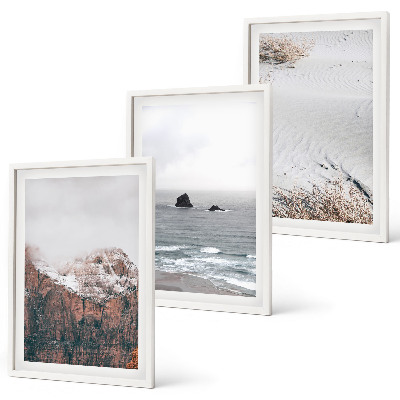 Composição de quadros moderna Montanhas, nuvens, mar, areia, natureza