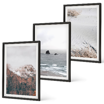 Composição de quadros moderna Montanhas, nuvens, mar, areia, natureza