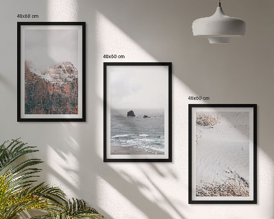 Composição de quadros moderna Montanhas, nuvens, mar, areia, natureza