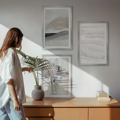 Composição de quadros moderna com padrões abstratos da Terra