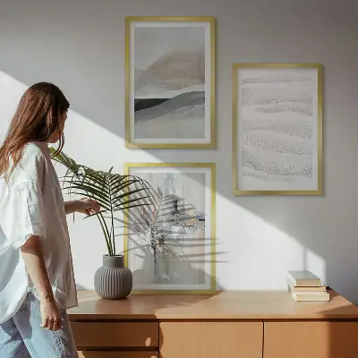 Composição de quadros moderna com padrões abstratos da Terra