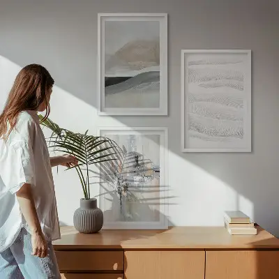 Composição de quadros moderna com padrões abstratos da Terra