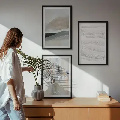 Composição de quadros moderna com padrões abstratos da Terra