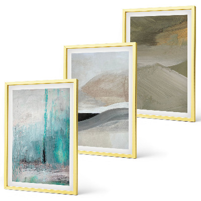 Conjunto de quadros para sala de estar Decorações abstratas pintadas