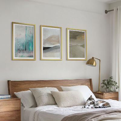 Conjunto de quadros para sala de estar Decorações abstratas pintadas