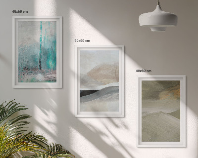 Conjunto de quadros para sala de estar Decorações abstratas pintadas