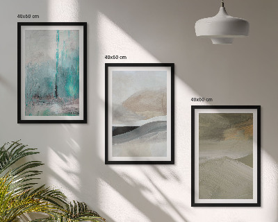 Conjunto de quadros para sala de estar Decorações abstratas pintadas