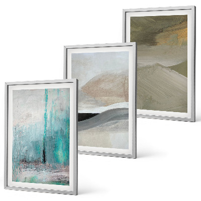 Conjunto de quadros para sala de estar Decorações abstratas pintadas