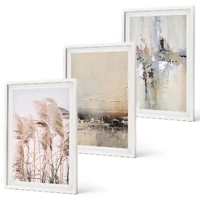 Composição de quadros moderna com padrões abstratos de vegetação