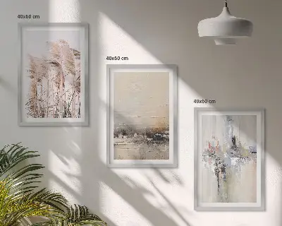 Composição de quadros moderna com padrões abstratos de vegetação