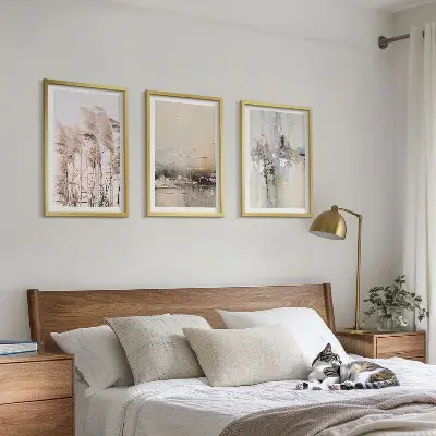 Composição de quadros moderna com padrões abstratos de vegetação