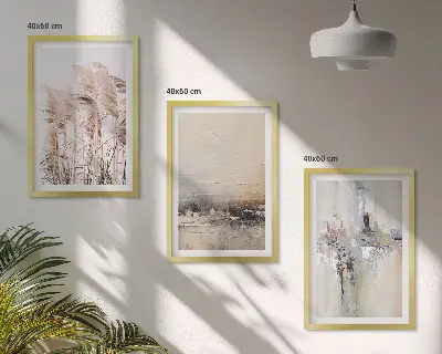 Composição de quadros moderna com padrões abstratos de vegetação