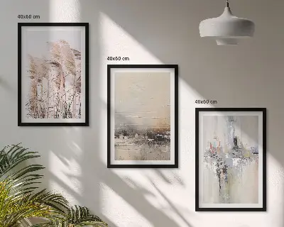 Composição de quadros moderna com padrões abstratos de vegetação