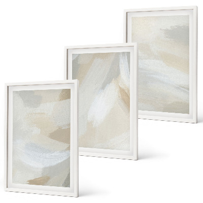 Conjunto de quadros para sala de estar fundo abstrato de pinceladas