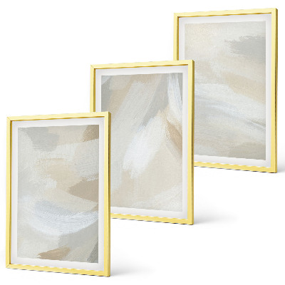 Conjunto de quadros para sala de estar fundo abstrato de pinceladas