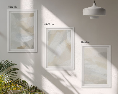 Conjunto de quadros para sala de estar fundo abstrato de pinceladas