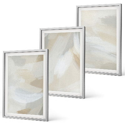Conjunto de quadros para sala de estar fundo abstrato de pinceladas