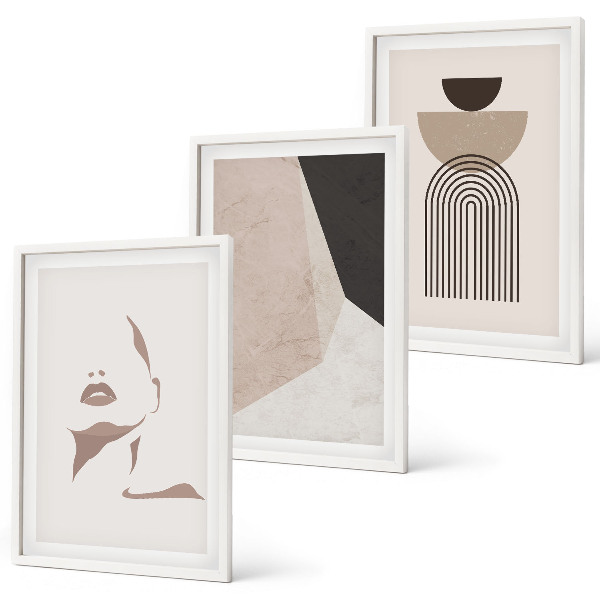 Composição de quadros moderna Formas abstratas de rosto