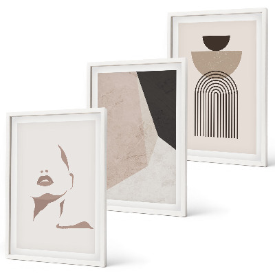 Composição de quadros moderna Formas abstratas de rosto