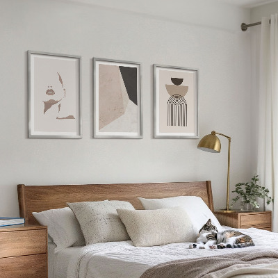 Composição de quadros moderna Formas abstratas de rosto