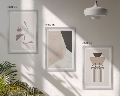 Composição de quadros moderna Formas abstratas de rosto
