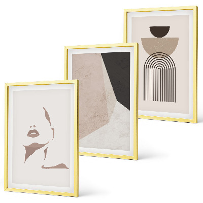 Composição de quadros moderna Formas abstratas de rosto