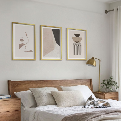 Composição de quadros moderna Formas abstratas de rosto