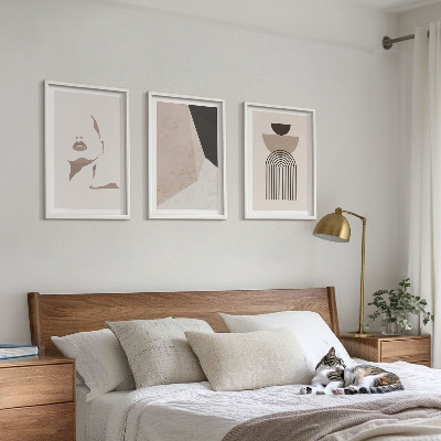 Composição de quadros moderna Formas abstratas de rosto
