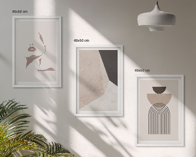 Composição de quadros moderna Formas abstratas de rosto