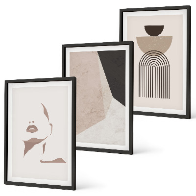 Composição de quadros moderna Formas abstratas de rosto