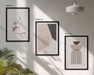 Composição de quadros moderna Formas abstratas de rosto